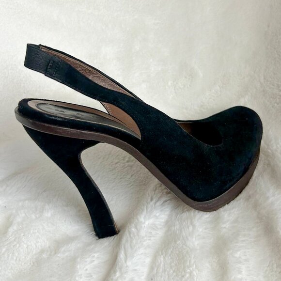 MARNI Sculptured Heels Platform Suede Sandal sz US 7 /IT 37 $680 - Picture 2 of 7